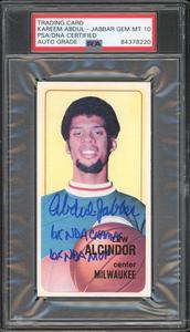 Kareem Abdul-Jabbar "6x NBA Champs * 6x NBA MVP" Autographed 1970-71 Topps Card Discount Cheap