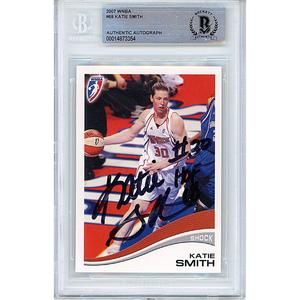 Katie Smith Detroit Shock Signed 2007 WNBA Basketball Card Beckett Authentic Auto Slab Clearance Footlocker Finishline