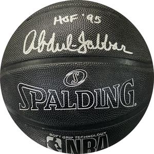 Karrem Abdul-Jabbar "HOF 95" Autographed Spalding Black Basketball Cheap In China