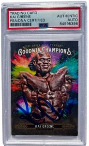 KAI GREENE SIGNED 2018 UPPER DECK GOODWIN CHAMPIONS #117 BODYBUILDING PSA/DNA Limited Edition