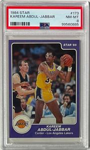 Kareem Abdul-Jabbar 1984 Star Card #173- PSA Graded 8 NM-MT (LA Lakers/HOF) Free Shipping Popular