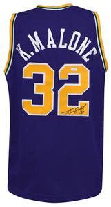 Karl Malone (UTAH JAZZ) Signed Purple Custom Basketball Jersey - (JSA COA) Cheap Sale Really