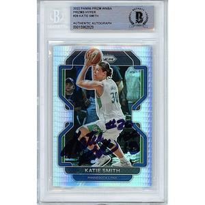 Katie Smith Minnesota Lynx Signed 2022 Hyper Prizm WNBA Card Beckett Auth Auto Slab Free Shipping For Nice