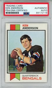 Ken Anderson Autographed 1973 Topps #34 Rookie Card PSA Slab 43581 Shop For Cheap Pice