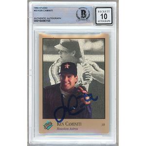 Ken Caminiti Houston Astros Signed 1992 Donruss Studio Card BGS Auto 10 Graded Slab Cheap Sale Fashionable