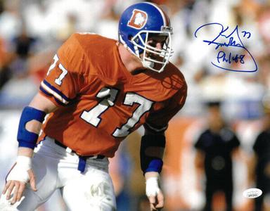 Karl Mecklenburg signed Denver Broncos 11X14 Photo Phil 4:8 - JSA Witnessed Holo Cheap Amazon