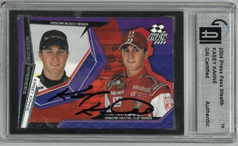 Kasey Kahne signed 2004 Press Pass Stealth Racing NASCAR Card #78- GAI Certified Free Shipping Manchester