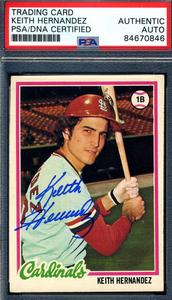 Keith Hernandez PSA DNA Signed 1978 Topps Autograph Discount In China