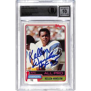 Kellen Winslow Signed 1981 Topps #150 Trading Card Grade 10 BAS 44546 2025 Newest Online