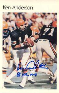 Ken Anderson Autographed Bengals Mini Poster 4/50 NFL MVP BAS 46149 100% Authentic