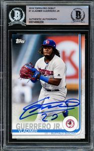 Vladimir Guerrero Jr. Autographed 2019 Topps Debut RC Blue Jays Beckett 14866208 Clearance Amazon