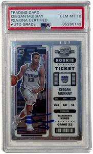 KEEGAN MURRAY SIGNED 2022-23 CONTENDERS OPTIC ROOKIE TICKET PSA/DNA AUTO 10 With Mastercard Cheap Pice