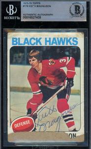 Keith Magnuson Beckett BAS Signed 1975-76 Topps Autograph Big Sale Sale Online