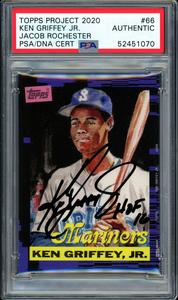 Ken Griffey Jr. Auto Topps Project 2020 Rochester Card "HOF 16" 1/1 PSA 52451070 Outlet Shop Offer
