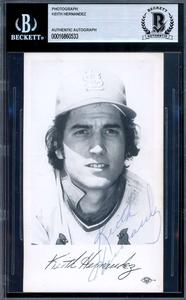 Keith Hernandez Beckett BAS Signed Vintage 1970's Team Issued Photo Autograph Outlet Supply