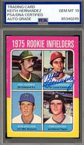 Keith Hernandez Gem Mint 10 PSA DNA Signed 1975 Topps Rookie Autograph Clearance Store Cheap Online
