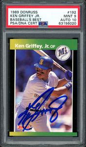 Ken Griffey Jr. 1989 Donruss Baseball's Best RC PSA 9 Gem 10 Auto PSA 63156020 Cheap Pice Cost