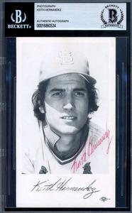 Keith Hernandez Beckett BAS Signed Vintage 1970's Team Issued Photo Autographed 100% Authentic Cheap Online