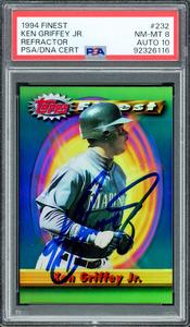 Ken Griffey Jr. 1994 Topps Finest Refractor Card PSA 8 Gem 10 Auto PSA/DNA Cheap Sale With Credit Card