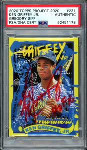 Ken Griffey Jr. Auto Topps Project 2020 Siff Card "HOF 16" #1/1 PSA 52451178 Limited Edition