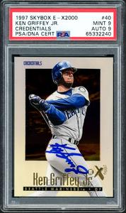 Ken Griffey Jr. 1997 E-X2000 Credentials Card PSA 9 Auto Grade Mint 9 PSA/DNA Clearance Best Seller