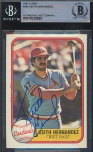 Keith Hernandez Beckett BAS Signed 1981 Fleer Autograph Cheap Wide Range Of