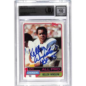 Kellen Winslow Signed 1981 Topps #150 Card Grade 10 Auto Slab BAS 44539 Outlet Find Great