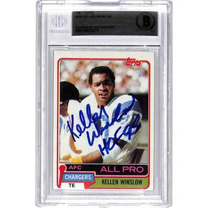 Kellen Winslow Signed 1981 Topps #150 Trading Card HOF Beckett 44537 Discount Wholesale