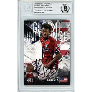 Kellyn Acosta Signed Team USA 2016 Topps Apex MLS Soccer Card Beckett Authentic Slab Shop Offer Online