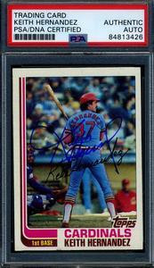 Keith Hernandez PSA DNA Coa Signed 1982 Topps Autograph For Cheap Online