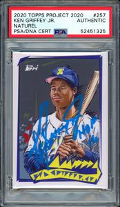 Ken Griffey Jr. Auto Topps Project 2020 Naturel Card "HOF 16" #1/1 PSA 52451325 Free Shipping Pick A Best