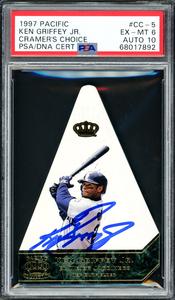 Ken Griffey Jr. 1997 Pacific Cramer's Choice Card PSA 6 Gem 10 Auto PSA/DNA Cheap Sale Cheap