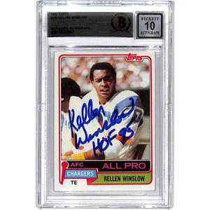 Kellen Winslow Signed 1981 Topps #150 Card Grade 10 Auto Slab BAS 44553 Clearance Sast