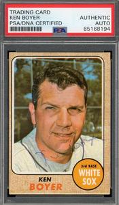 Ken Boyer PSA DNA Vintage Signed 1968 Topps Autograph Clearance Cheap Online
