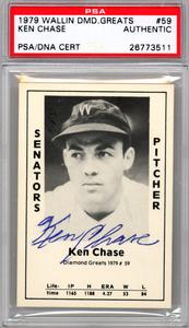 Ken Chase Autographed 1979 Diamond Greats Card #59 Senators PSA/DNA #26773511 Browse Cheap Pice