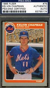 Kelvin Chapman Rare Mets Psa/dna Signed 1985 Fleer Authenticated Autograph Buy Cheap 2025 Newest