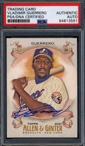 Vladimir Guerrero PSA DNA Signed 2021 Topps Allen & Ginter Autographed Sale Finishline
