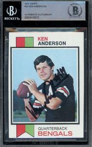 Ken Anderson Beckett BAS Signed 1973 Topps Rookie Autograph Cheapest Pice Online