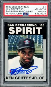 Ken Griffey Jr. Auto 1988 Best Platinum RC San Bernardino PSA 8 Auto Mint 9 Low Pice Sale Online