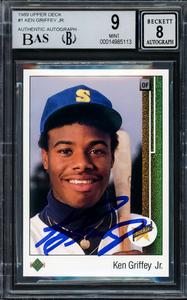 Ken Griffey Jr. 1989 Upper Deck RC BGS 9 Auto Grade Near Mint/Mint 8 Cheap Wholesale