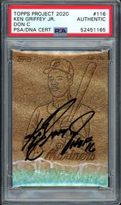 Ken Griffey Jr. Auto Topps Project 2020 Don C Card "HOF 16" #1/1 PSA 52451165 Buy Cheap Big Discount
