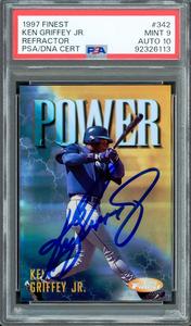 Ken Griffey Jr. 1997 Topps Finest Refractor Card PSA 9 Gem 10 Auto PSA/DNA Amazing Pice Cheap Online