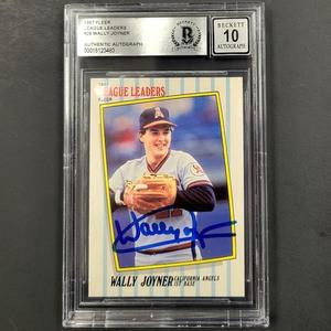 Wally Joyner autograph signed 1987 Fleer League Leaders #26 Card BAS BGS 10 auto Cheap Sale Shop