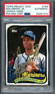 Ken Griffey Jr. Auto Topps Project 2020 Joshua Vides Card "24" #1/1 PSA 52451313 Free Shipping 2025 New
