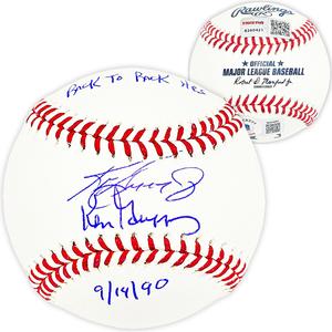 KEN GRIFFEY JR. & SR. AUTOGRAPHED MLB BASEBALL BACK TO BACK HR BECKETT 212465 Clearance Pirce Sale
