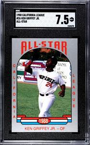 Ken Griffey, Jr. 1988 California League Pre-Rookie Card (RC) #26- SGC Graded 7.5 Clearance Official Site