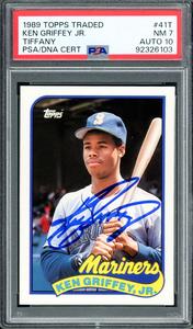 Ken Griffey Jr. 1989 Topps Traded Tiffany RC Mariners PSA 7 Gem 10 Auto PSA/DNA Cheap Sale Purchase