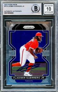 Vladimir Guerrero Jr. Autographed 2022 Panini Prizm Card Gem 10 Auto Beckett Free Shipping Pick A Best
