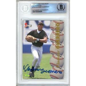 Vladimir Guerrero Montreal Expos Signed 1995 Classic Five Sport Card Beckett Auth Auto Slab Outlet View