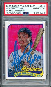 Ken Griffey Jr. Auto Topps Project 2020 Jamieson Card "HOF 16" #1/1 PSA 52451234 Outlet Cheap Quality
